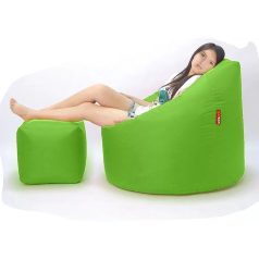 Grande XXXL babzsák + Ajándék puff - lime green