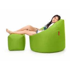 Grande XXXL babzsák + Ajándék puff - lime green