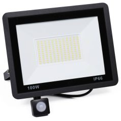  100W mozgásérzékelős kültéren is használható vízálló LED reflektor IP66 9000 lumen