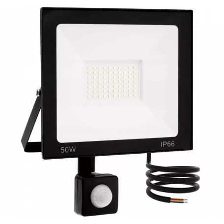 50W mozgásérzékelős kültéren is használható vízálló LED reflektor IP66 4500 lumen