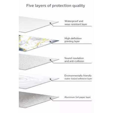 3 m x 60 cm-es öntapadós PVC fali paneltekercs barna márvány mintával