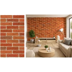   3 m x 60 cm-es öntapadós PVC fali paneltekercs téglás mintával