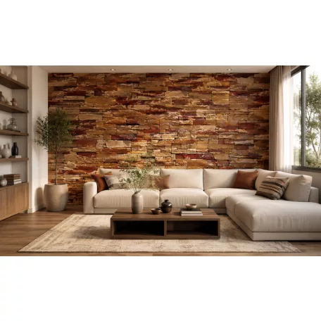 3 m x 60 cm-es öntapadós PVC fali paneltekercs téglás mintával - Atlanta