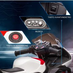   Elektromos motorkerékpár gyerekeknek - fekete-piros színben - 380W