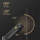 NB G32 állítható magasságú dupla forgatható asztali monitor tartó (22"-32") 56 cm - 81 cm közötti képátlókhoz