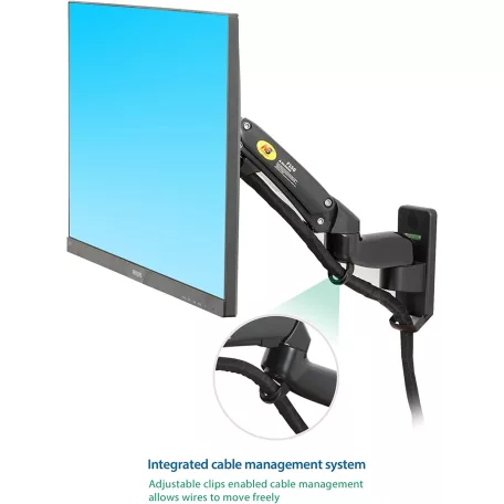 NB F150 állítható magasságú forgatható asztali monitor tartó (17"-35") 43  cm - 89 cm közötti képátlóhoz