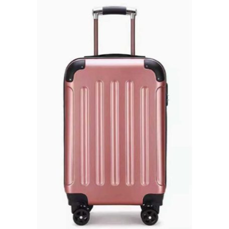 National Traveller keményfalú kerekes kabinbőrönd - 55 x 22 x 35 cm - minden légitársasághoz - rose gold színben