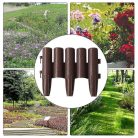 5 db -os műanyag ágyásszegély készlet barna színben