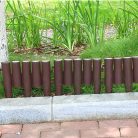 5 db -os műanyag ágyásszegély készlet barna színben