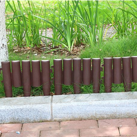 5 db -os műanyag ágyásszegély készlet barna színben