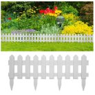 5 db -os műanyag ágyásszegély készlet fehér színben