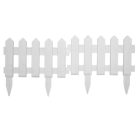 5 db -os műanyag ágyásszegély készlet fehér színben