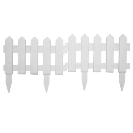 5 db -os műanyag ágyásszegély készlet fehér színben