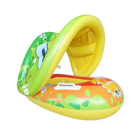 Felfújható úszógumi gyerekeknek napellenzővel – dinoszauruszos mintával - 70 cm