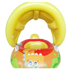   Felfújható úszógumi gyerekeknek napellenzővel – dinoszauruszos mintával - 70 cm