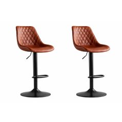   2 darab stílusos állítható magasságú bárszék barna színben