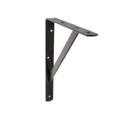   200 mm x 250 mm x 30 mm nagy teherbírású polctartó konzol fekete