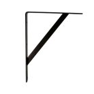 200 mm x 250 mm x 30 mm nagy teherbírású polctartó konzol fekete