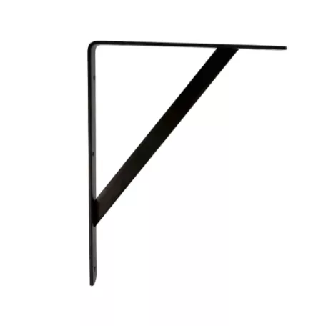 250 mm x 300 mm x 30 mm nagy teherbírású polctartó konzol fekete
