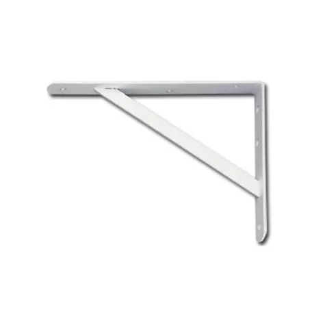 250 mm x 400 mm x 30 mm nagy teherbírású polctartó konzol fehér