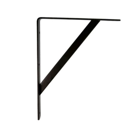 250 mm x 400 mm x 30 mm nagy teherbírású polctartó konzol fekete