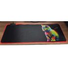 LED-es háttérvilágítású nagyméretű egérpad 80 x 30 cm - színes cica mintával