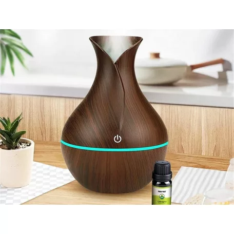 Aromaterápiás párásító RGB világítással - sötét színben