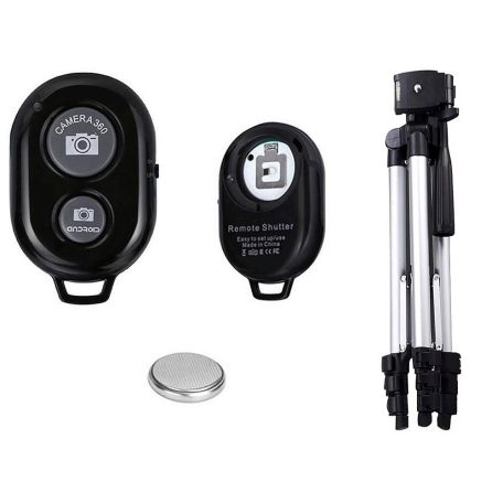 4az1-ben állítható távirányítós tripod telefonokhoz, tabletekhez, fényképezőkhöz és webkamerákhoz