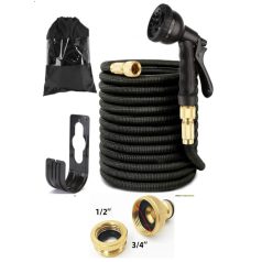   15 méteres locsolócső locsolófejjel fekete színben - csavarodásmentes