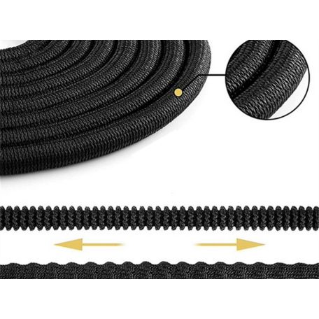 45 méteres csavarodásmentes locsolócső locsolófejjel fekete színben