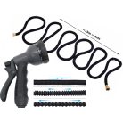 45 méteres csavarodásmentes locsolócső locsolófejjel fekete színben