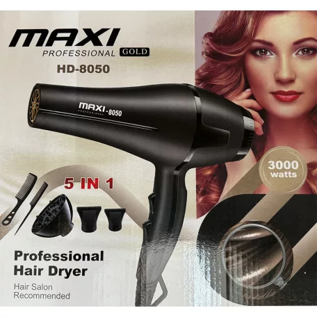 Maxi Gold professzionális 5in1 hajszárító kiegészítőkkel - 3000 Watt + Ajándék