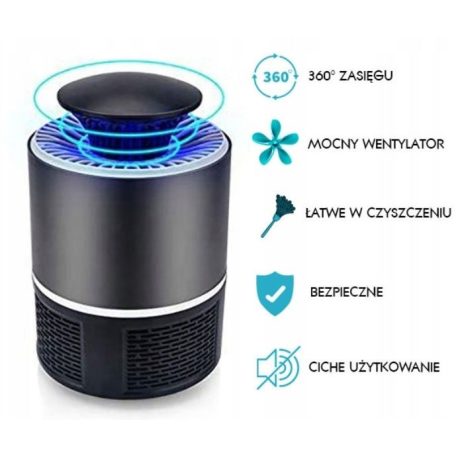 Elektromos szúnyogcsapda fekete színben - Torino