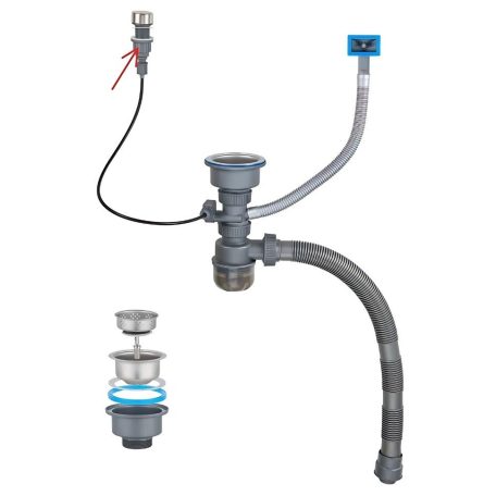 Elegáns rozsdamentes acél multifunkcionális konyhai mosogató dupla csappal, pohármosóval, LED kijelzővel, vágódeszkával