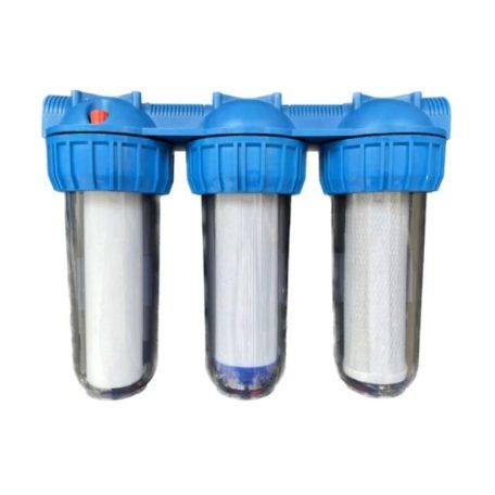 Tripla vízszűrő mosható szűrőbetétekkel, 3/4"