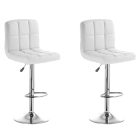 2 darab stílusos állítható magasságú fehér New York bárszék