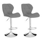 2 darab stílusos állítható magasságú szürke Chicago bárszék