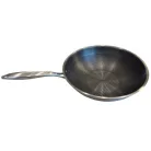 34 cm - Prémium Masters Wok serpenyő - rozsdamentes acél serpenyő speciális letapadásgátlós bevonattal