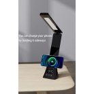 3az1-ben asztali lámpa, telefontöltő és óra - 15 W