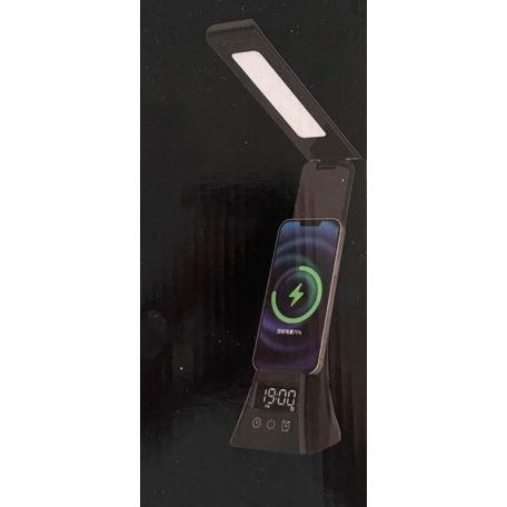 3az1-ben asztali lámpa, telefontöltő és óra - 15 W