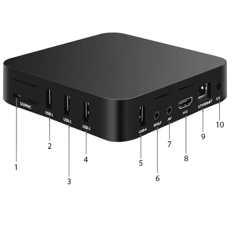 Smart TV BOX multimédia lejátszó távirányítóval - android, 4k 