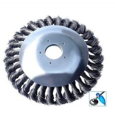 Térkő tisztító, gyomeltávolító kefe fűkaszához - 8"