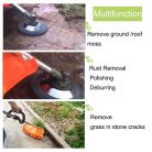 Térkő tisztító, gyomeltávolító kefe fűkaszához - 8"