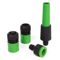   15 méteres locsolócső 4 darabos locsolófej készlettel - 1/2 colos 