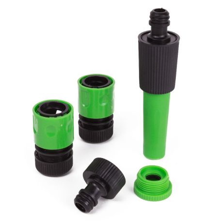 15 méteres locsolócső 4 darabos locsolófej készlettel - 1/2 colos 