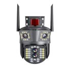 Professzionális biztonsági kamera (Wi-Fi), három lencsével, éjjellátó funkcióval, 10x zoom, mozgásérzékelés, ingyenes alkalmazás