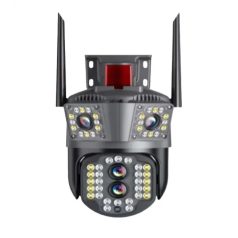   Professzionális biztonsági kamera (Wi-Fi), három lencsével, éjjellátó funkcióval, 10x zoom, mozgásérzékelés, ingyenes alkalmazás