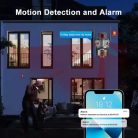 Professzionális biztonsági kamera (Wi-Fi), három lencsével, éjjellátó funkcióval, 10x zoom, mozgásérzékelés, ingyenes alkalmazás