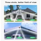 Professzionális 12 MP-es biztonsági kamera (Wi-Fi), három lencsével, éjjellátó funkcióval, 10x zoom, mozgásérzékelés, ingyenes alkalmazás
