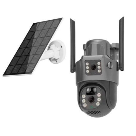Napelemes 5 MP kültéri vízálló (Wi-Fi), forgatható biztonsági kamera automatikus követő funkcióval - 8X zoom